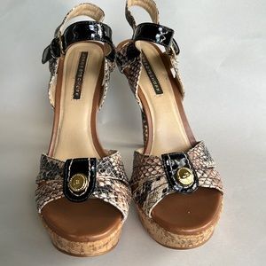 Vintage & Rare! Jorge Bischoff Heels Snakeskin Ankle Strap US 7